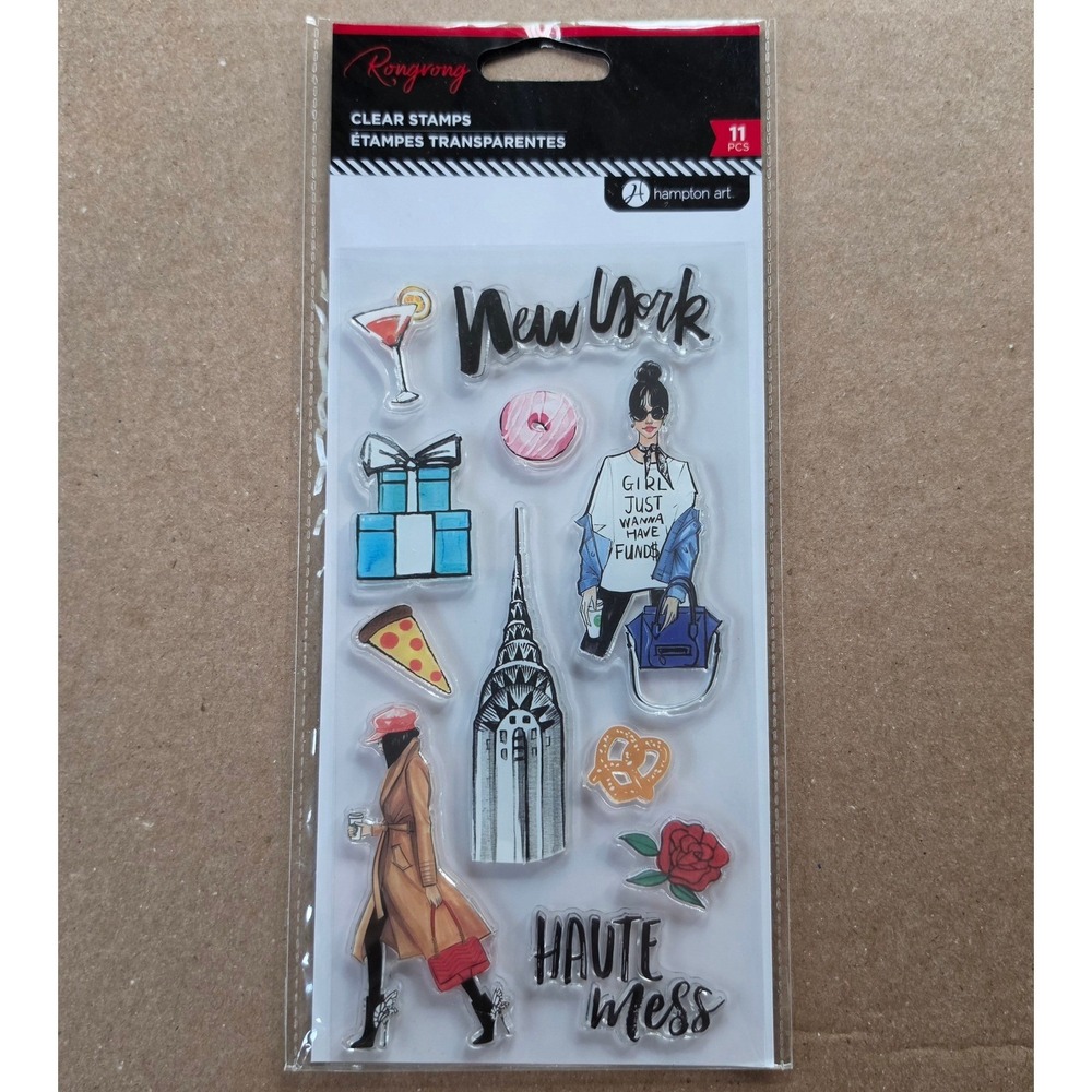 RongRong New York Clear Stamp Set- Hampton Art Planner Girl